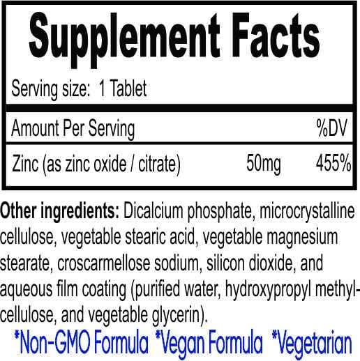 Zinc 50mg Tablets