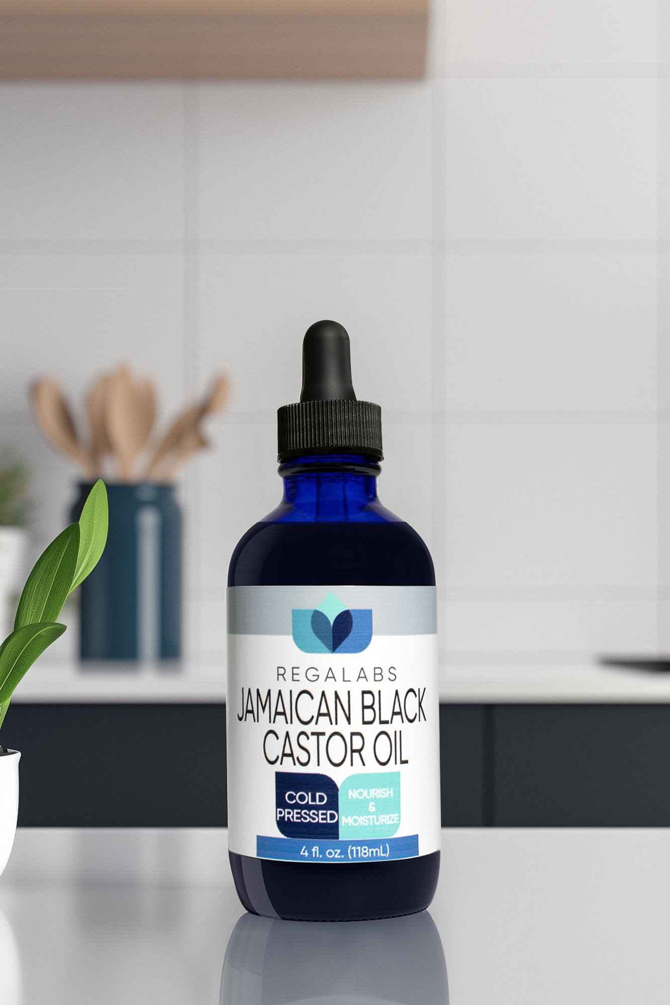 Organic Jamaican Black Castor Oil Glass